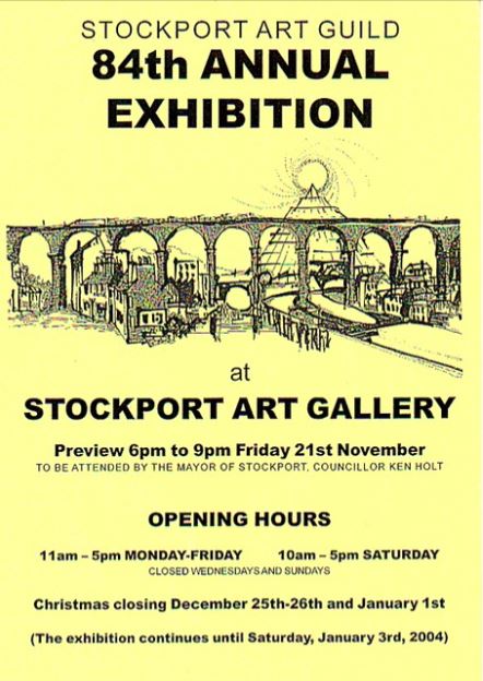 Poster advertising the 84th Stockport Art Guild exhibition